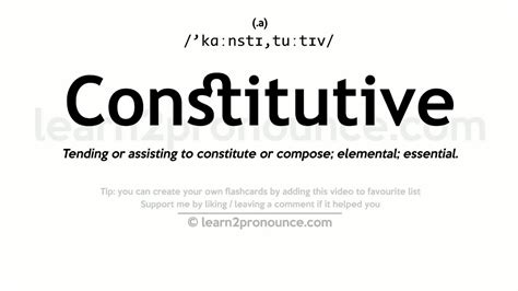 constitutively|how to pronounce constitutive.